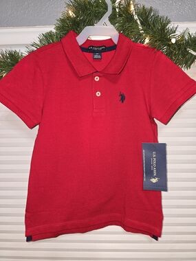 U.S. Polo Assn. Boys Bright Red Short-Sleeve Polo